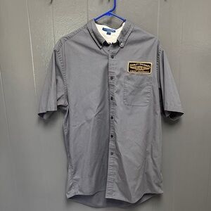 Port Authority Gray Casual Button Down Shirt